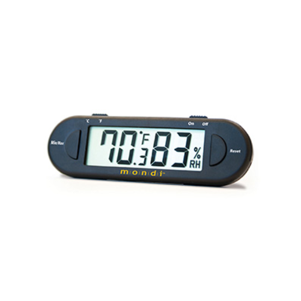 Mondi Mini Greenhouse Thermo-Hygrometer Black