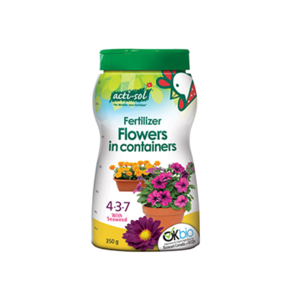 Acti-Sol Natural Fertilizer for Annual Flowers with Seaweed 4-3-7 (350 g / 12.3 oz)