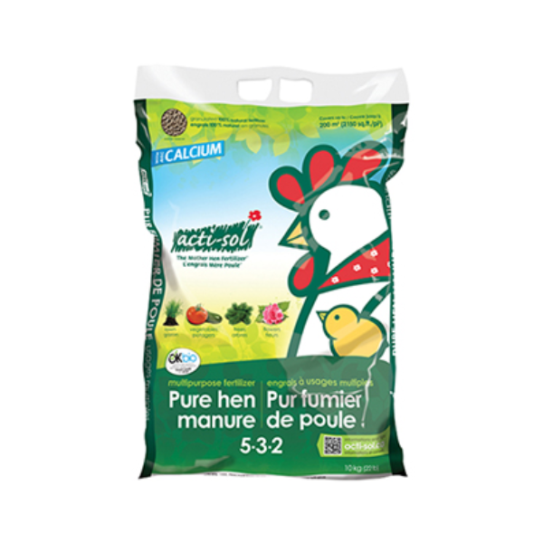 Acti-Sol Multipurpose Pure Hen Manure 5-3-2 (10 kg / 22 lb)