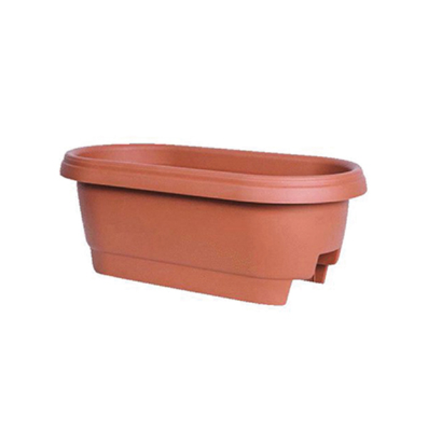Bloem 60 cm (24") Classic Deck Rail Planter, Terra Cotta