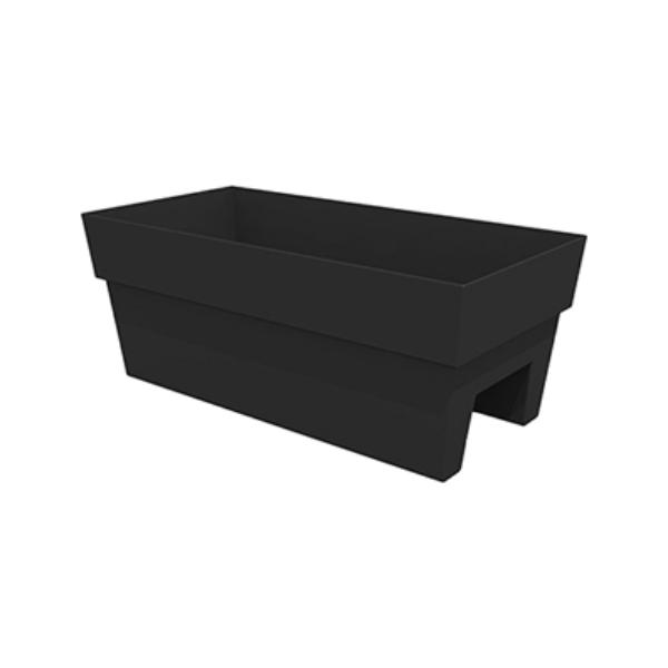 Bloem 60 cm (24") Finley Deck Rail Planter, Black