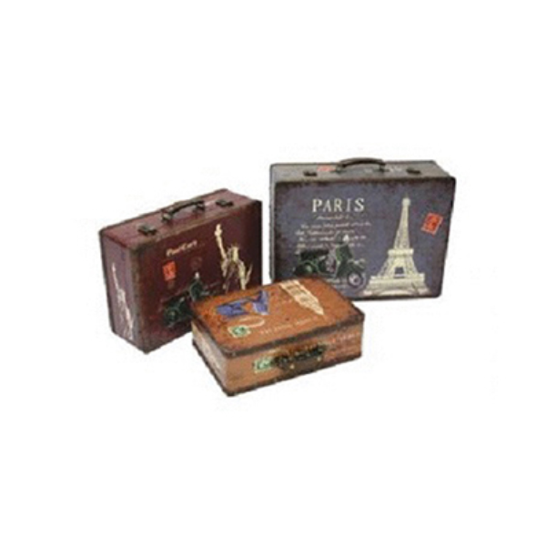 Braun Luggage Planters (Set of 3)
