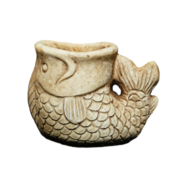 Classic Home & Garden Large Mouth Fish Planter, Light Earth