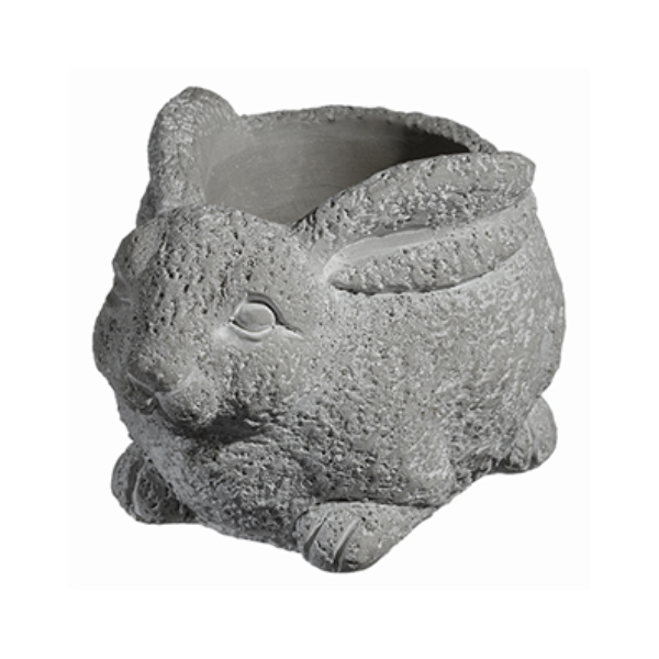 Classic Home & Garden Small Cement Rabbit Planter, Natural