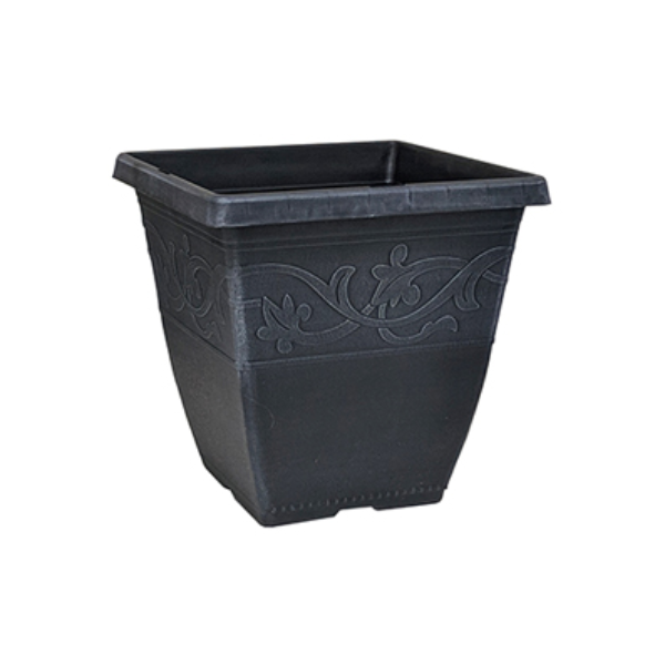 Classic Home & Garden 10" Sutton Park Square Planter, Slate