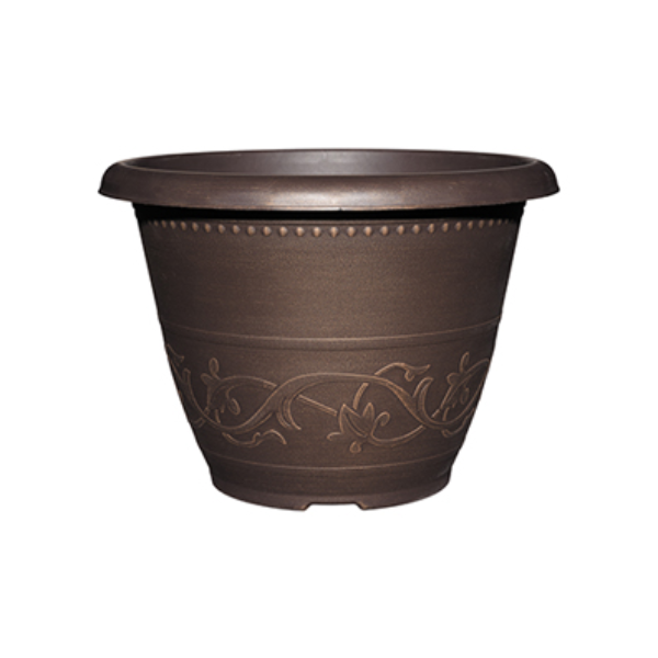 Classic Home & Garden 13" Sutton Park Round Planter, Oil Rubbed Copper