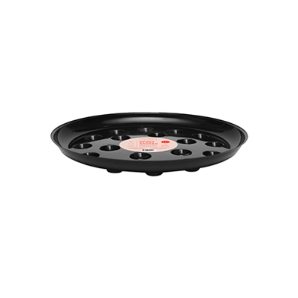 Curtis Wagner 35.6 cm (14") Designer Heavy Plant Saucer, Black