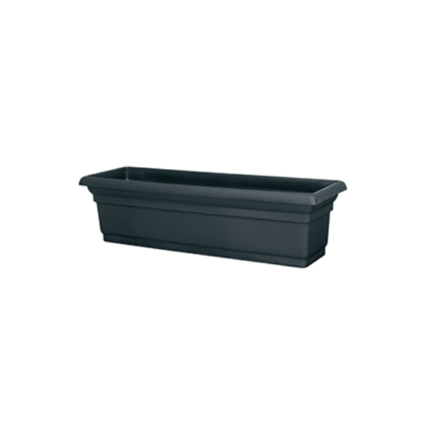 DCN Plastic Distinction Window Box Planter 76 cm (30"), Black