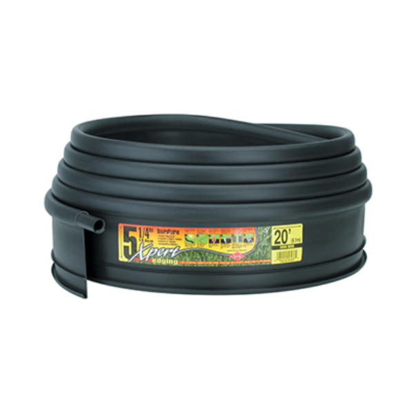 DCN Plastic Xpert Designer Lawn Edging, 13 cm x 6 m (5.25" x 20'),  Black