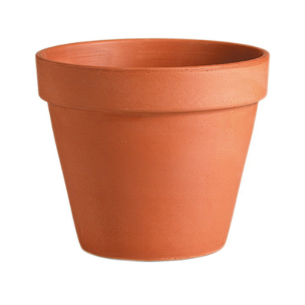 Deroma Standard Clay Garden Pot, 11 cm (4"), Cotto (2,490/plt)