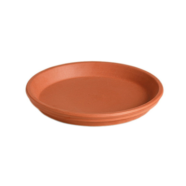 Deroma Round Clay Garden Saucer, 27 cm (11"), Water Repellent, Cotto (504/plt)