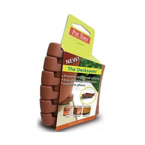 Pot Toes Plant Risers, Terracotta (6 Pack Clip Strip)