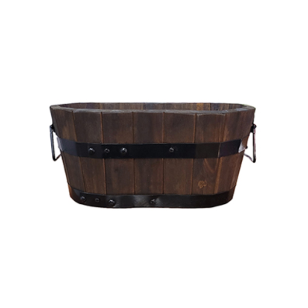 DeVault Dark Oval Planter, 30.4 x 17.8 x 12.7 cm (12" x 7" x 5"), Single