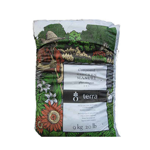 Terra Chicken Manure Plus Compost 1-1-1, 9.1 kg (20 lb)