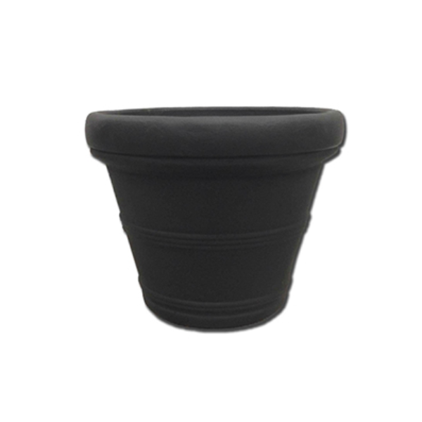 Evergarden Eldora Round 51 cm (20") Resin Planter, Black