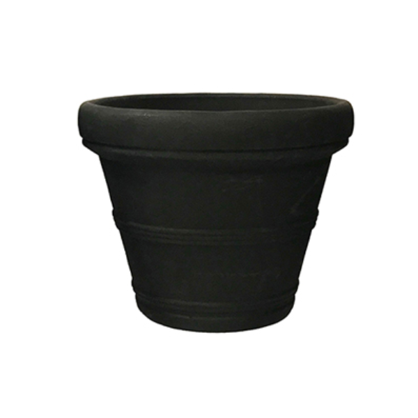 Evergarden Eldora Round 68 cm (27") Resin Planter, Black