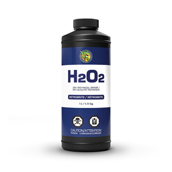 Future Harvest H2O2 RETROBRITE, 29% Technical Grade Hydrogen Peroxide (1 L)