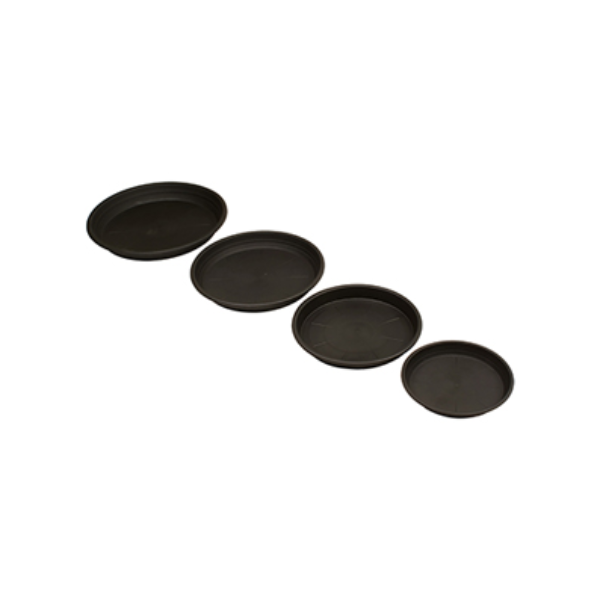 Future Harvest Round Plastic Plant Saucer, 30 cm (12"), Black