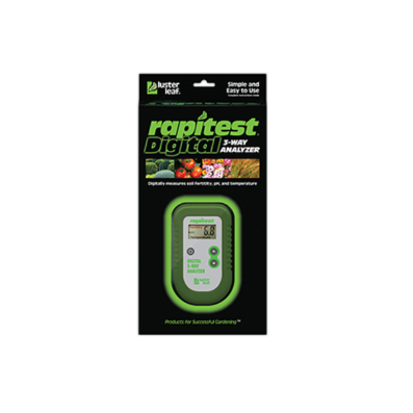 Luster Leaf Rapitest Digital 3-Way Analyzer (Tests pH, Temp, Fertility)