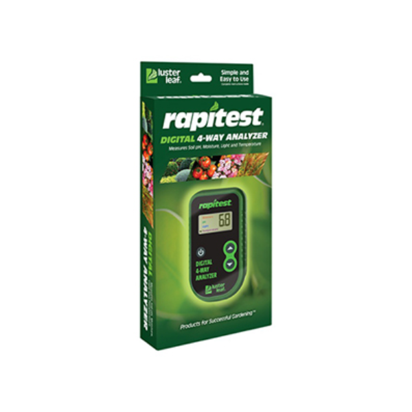 Luster Leaf Rapitest Digital 4-Way Analyzer (Tests pH, Temp, Fertility, Moisture)