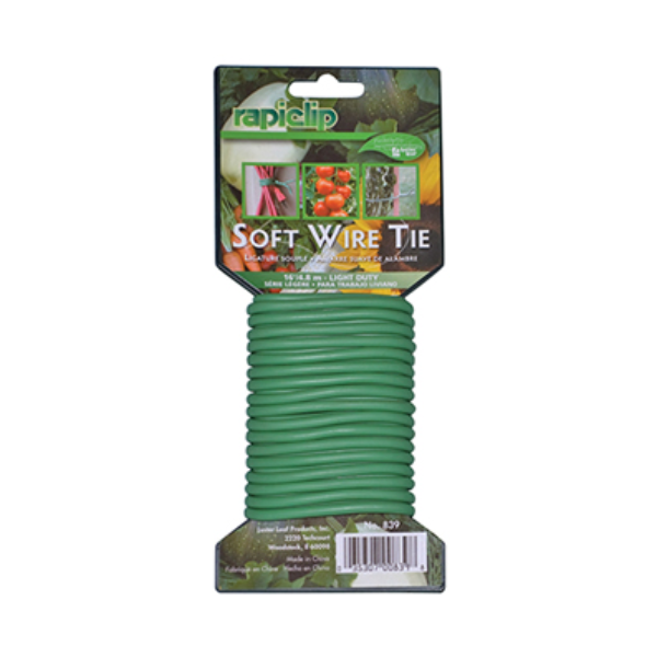 Luster Leaf RapiClip Green Soft Wire Tie, Light Duty, 4.8 m (16') Roll