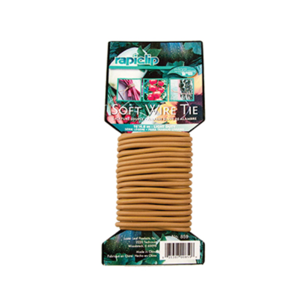 Luster Leaf RapiClip Brown Soft Wire Tie, Light Duty, 4.8 m (16') Roll