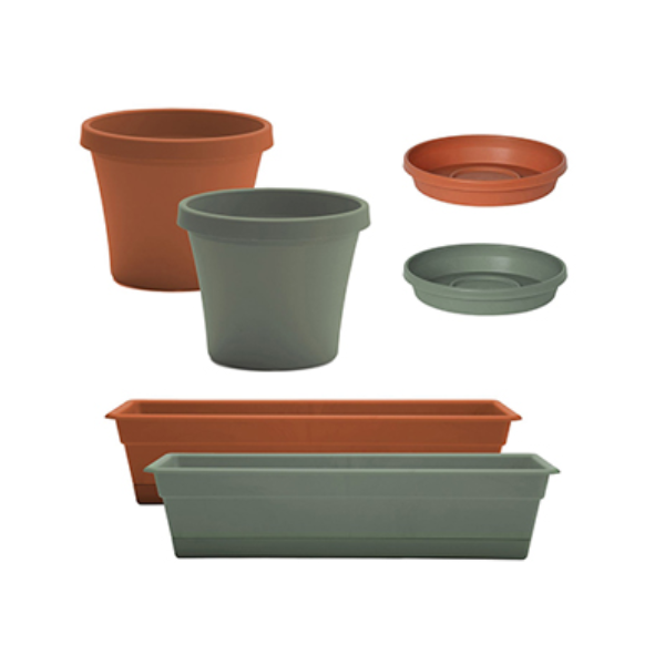 Bloem Terra Planter, Saucer, Dura Cotta Window Box Display Refill, Basil & Terra Cotta (304 pcs)