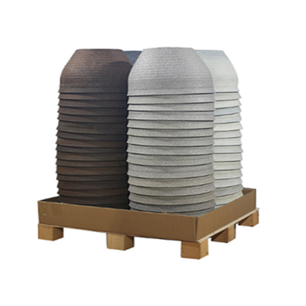 Braun 35 cm (14") Charred Clay Poly Resin Planters, 1/4 Pallet (76 pcs)