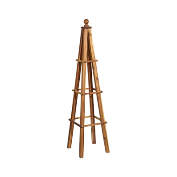 Classic Home & Garden 3-Tiered Acacia Wood Obelisk