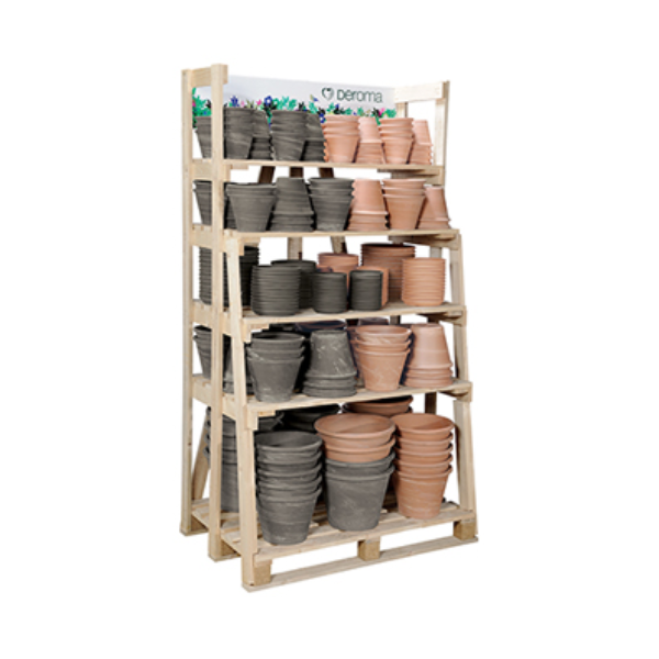 Deroma Duo Vasum Clay Pots & Garden Saucers Assorted Display (284 pcs)