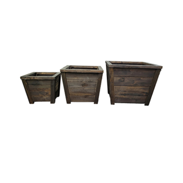 DeVault Dark Square Planters, Set of 3