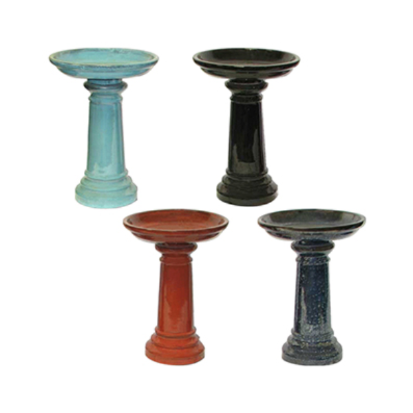 Evergarden Ceramic Birdbath Assortment, 43 x 57 cm (17" x 22.5"), Pallet Display (20 pcs)