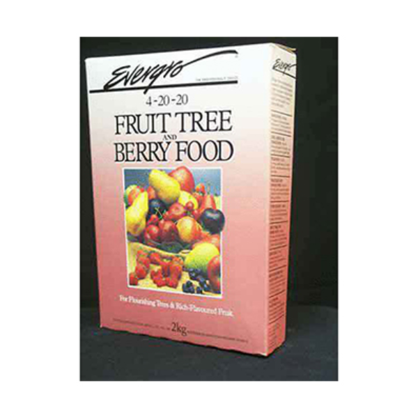 Evergro Fruit Tree & Berry Food 4-20-20, 2 kg (4.4 lb), Mini Pallet (84 pcs)