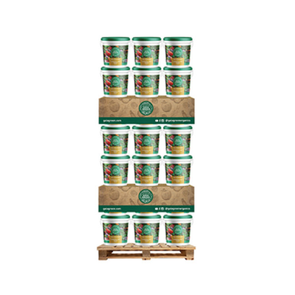 Gaia Green Organics All Purpose 4-4-4 (2 kg), 1/4 Pallet Display (63 Pails)