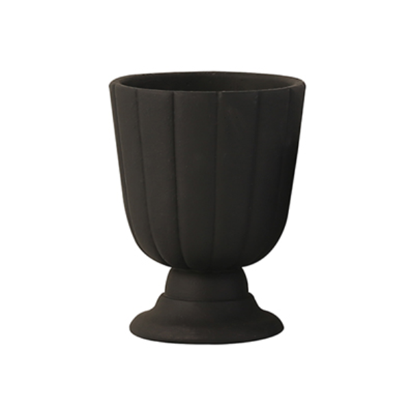 Classic Urn Cement Black 11x11x14 Cm
