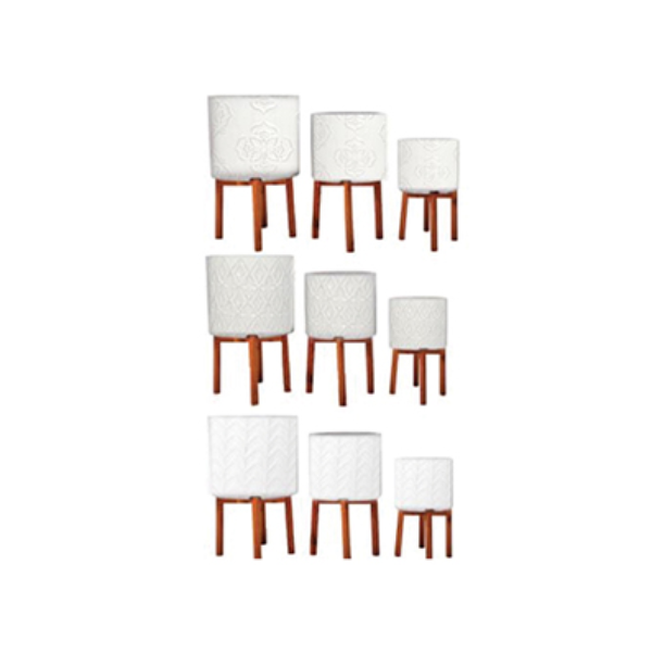 Evergarden Piper Rae Collection Ceramic Pots w/ Legs, Set of 3 (18 Sets)