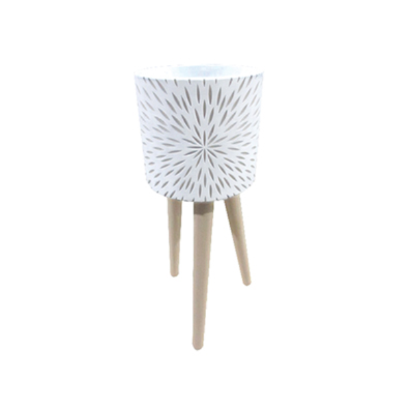 Evergarden Dahlia Bloom Tripod Round Cement Pot w/ Legs, 27 x 60 x 21 cm