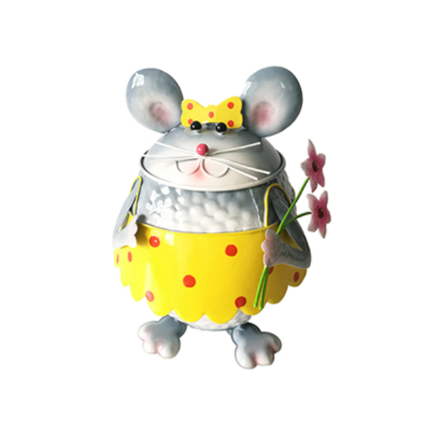 Evergarden Nibbles the Mouse Metal Garden Décor, 16.5 x 16 x 20 cm