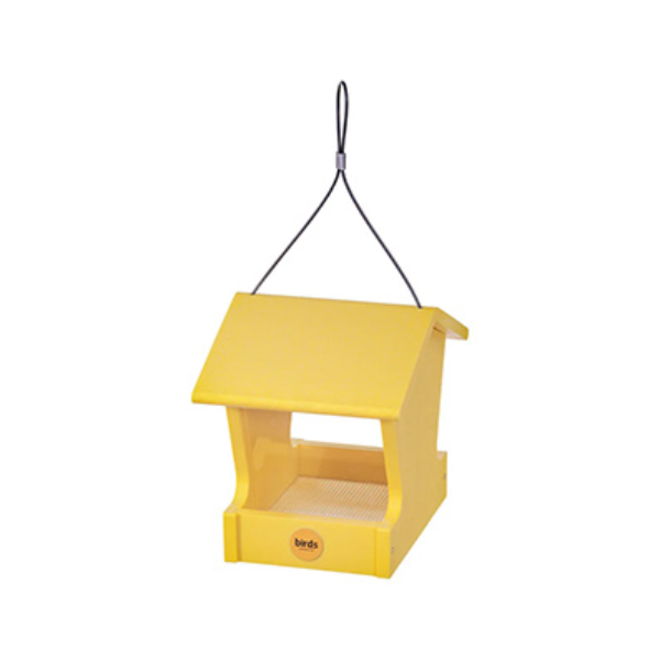 Birds Choice Small Hopper Feeder in Recycled Plastic, Yellow