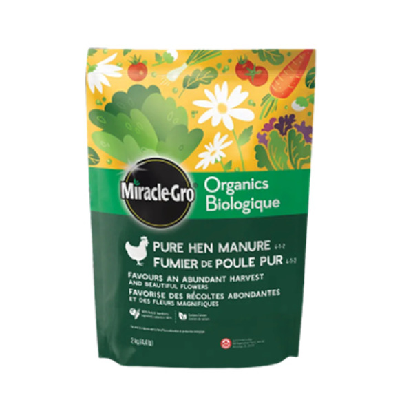 Miracle-Gro Organics Pure Hen Manure Plant Food 4-1-2, 2 kg