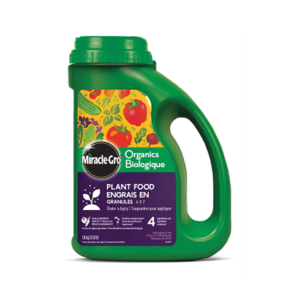 Miracle-Gro Organics Plant Food Granules for Vegetables & Herbs 4-3-7, 1.8 kg
