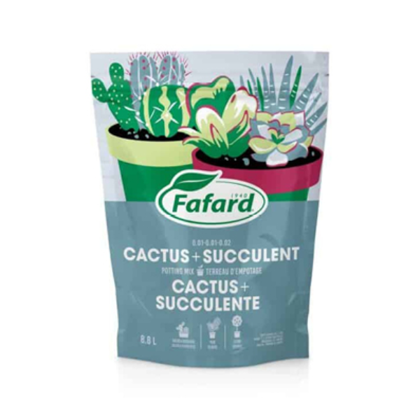 Fafard Cactus + Succulent Potting Mix, 0.01-0.01-0.01, 8.8 L