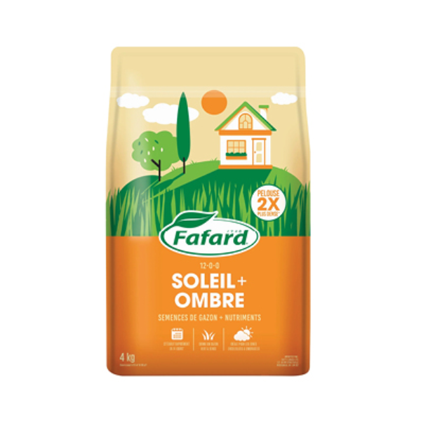 Fafard Sun + Shade Grass Seed + Nutrients 12-0-0, 4 kg