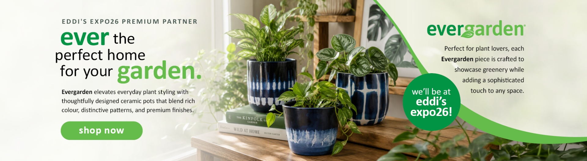 Evergarden elevates everyday plant styling with thoughtfully designed ceramic pots that blend rich colour, distinctive patterns, and premium finishes.